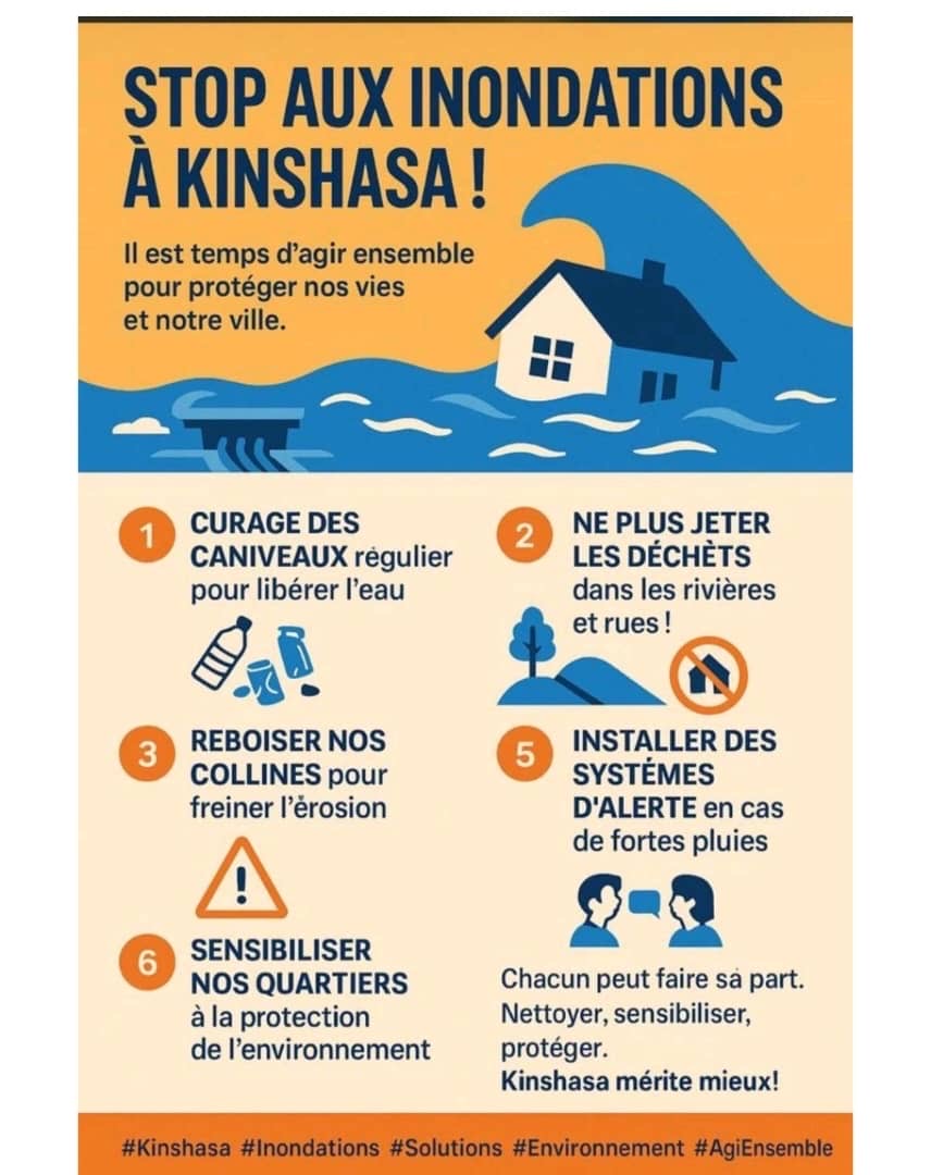 Stop aux inondations à Kinshasa : Un cri d’alarme, un appel à l’action