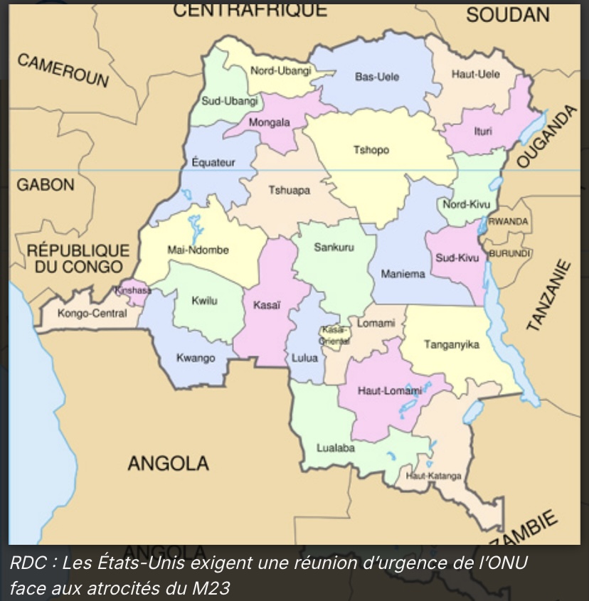 RDC : Washington réclame une réunion d’urgence du Conseil de sécurité face aux atrocités de l’Est