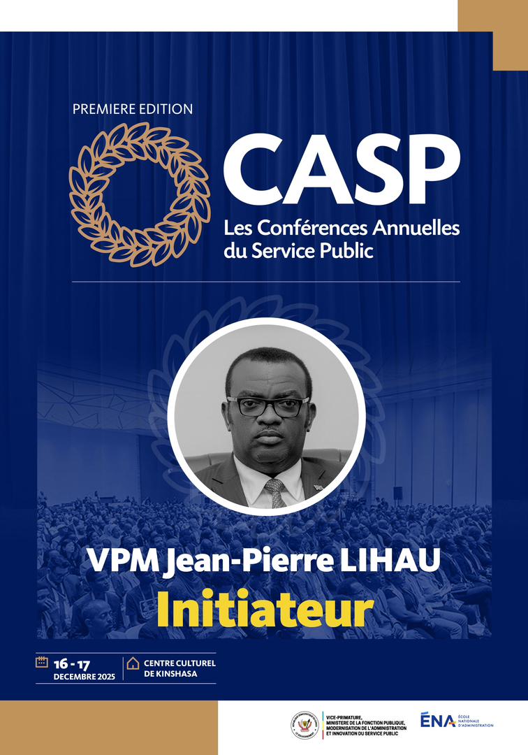 Fonction publique : Jean Pierre Lihau Ebua lance la première édition des conférences annuelles ce mardi
